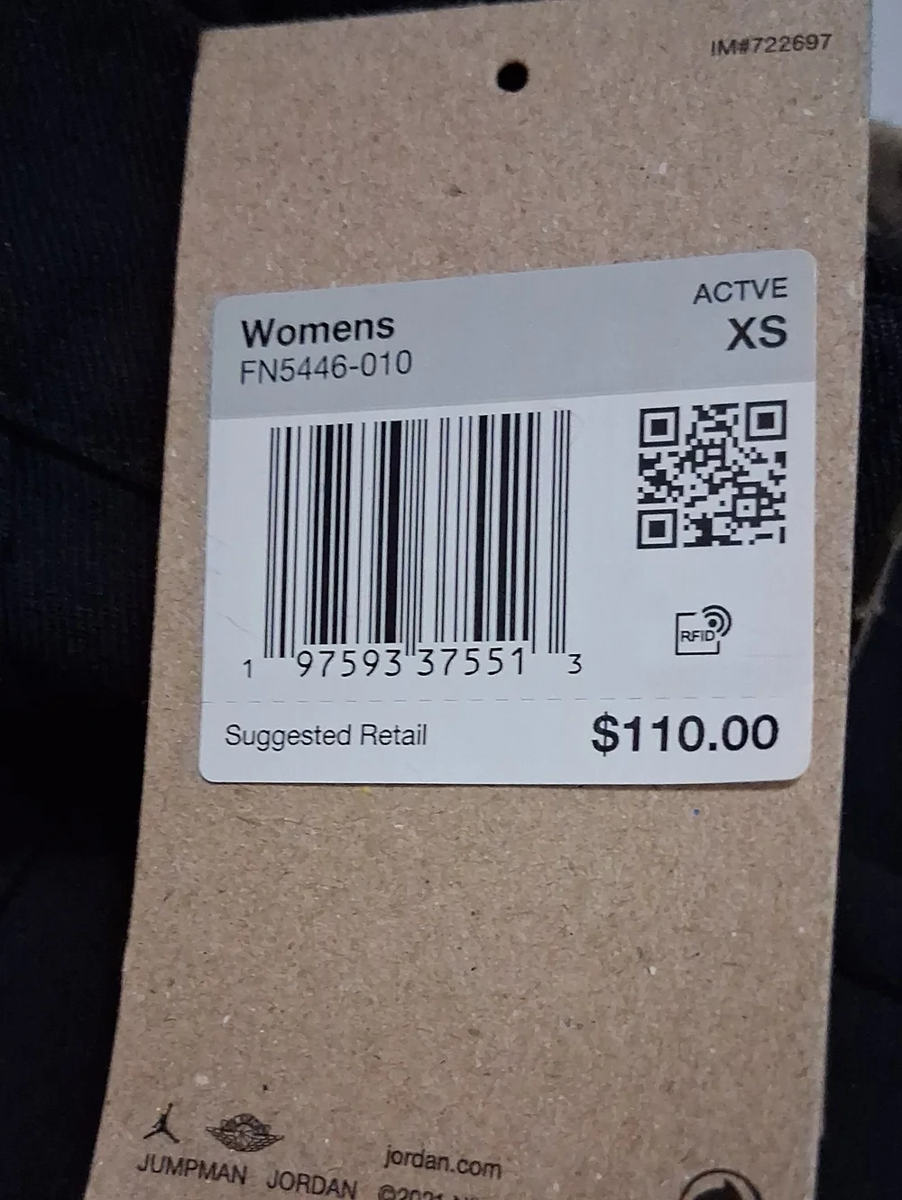 Jordan Woven Utility Pants Size-XS Color-Black NWT
